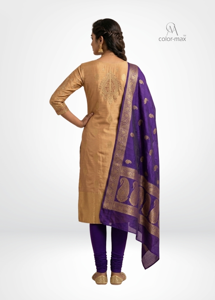 PURPLE - Premium Cotton Lycra Chudi Leggings - Hover